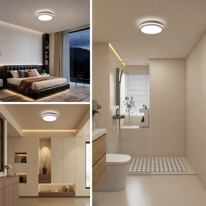 Brilagi - LED външно осветително тяло със сензор BENE LED/24W/230V диам. 26 cm кафяво IP54