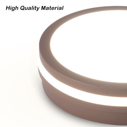 Brilagi - LED външно осветително тяло със сензор BENE LED/24W/230V диам. 26 cm кафяво IP54