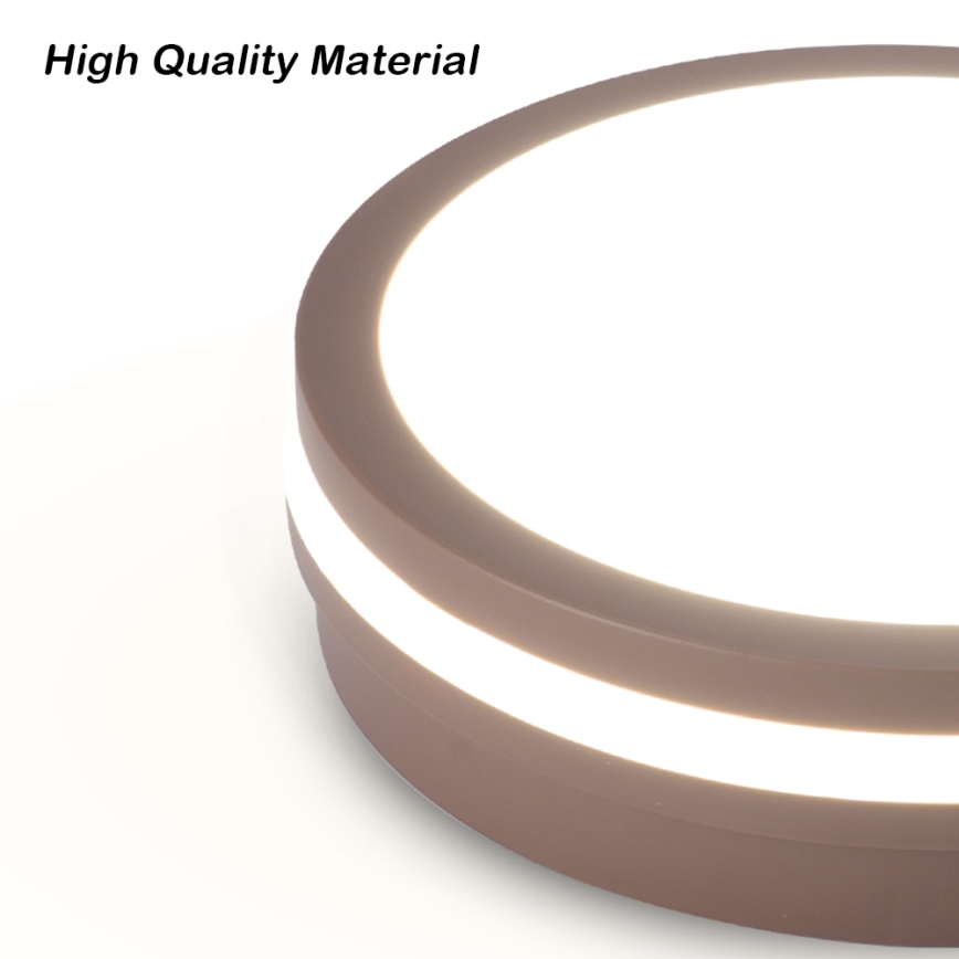 Brilagi - LED външно осветително тяло със сензор BENE LED/24W/230V диам. 26 cm кафяво IP54