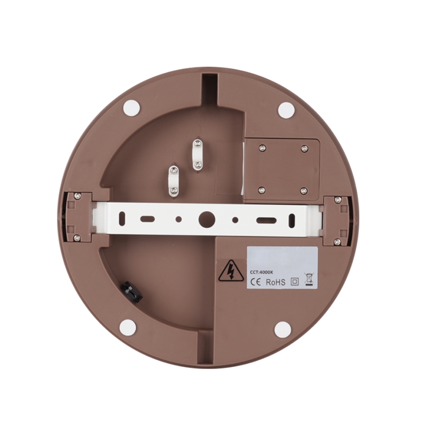 Brilagi - LED външно осветително тяло със сензор BENE LED/24W/230V Ø 26 см кафяво IP54