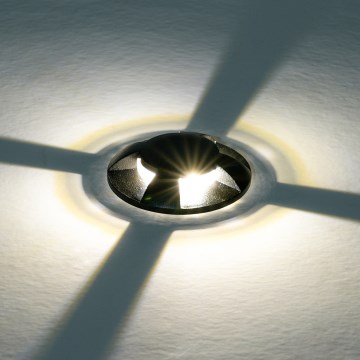 Brilagi - LED външно осветително тяло за настилка GROUNDRAY LED/1W/230V черно IP67