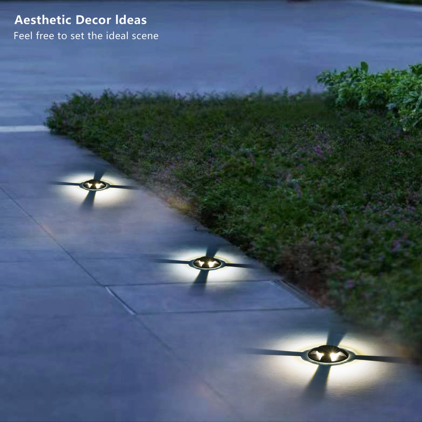 Brilagi - LED външно осветително тяло за настилка GROUNDRAY LED/1W/230V черно IP67