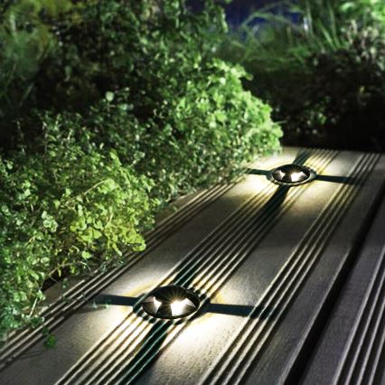 Brilagi - LED външно осветително тяло за настилка GROUNDRAY LED/1W/230V черно IP67