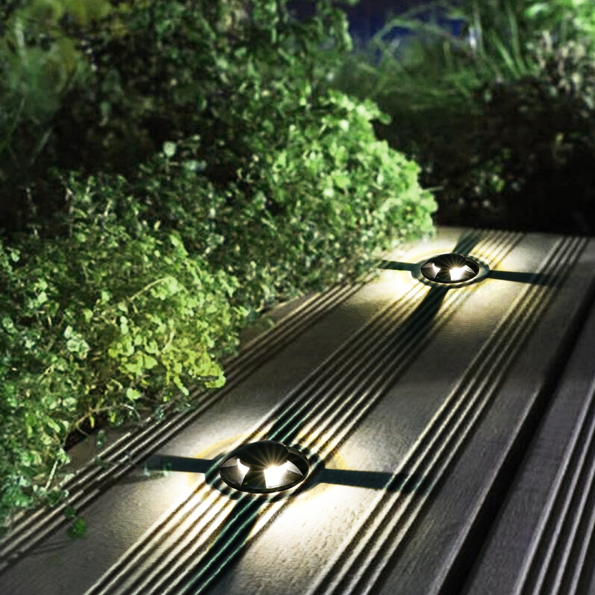 Brilagi - LED външно осветително тяло за настилка GROUNDRAY LED/1W/230V черно IP67
