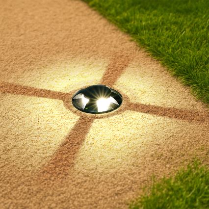 Brilagi - LED външно осветително тяло за настилка GROUNDRAY LED/1W/230V черно IP67