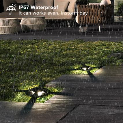 Brilagi - LED външно осветително тяло за настилка GROUNDRAY LED/1W/230V черно IP67