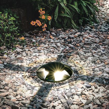 Brilagi - LED външно осветително тяло за настилка GROUNDRAY LED/1W/230V черно IP67