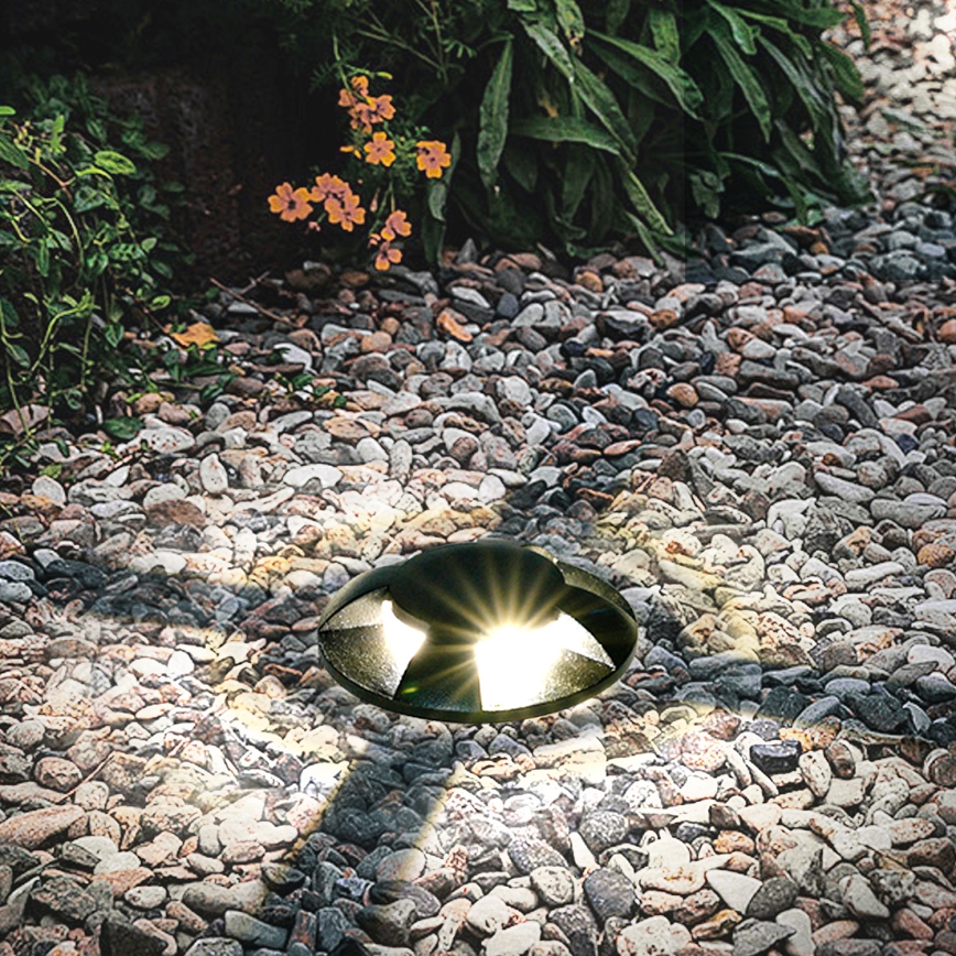 Brilagi - LED външно осветително тяло за настилка GROUNDRAY LED/1W/230V черно IP67