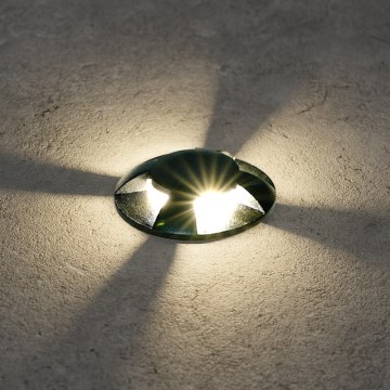 Brilagi - LED външно осветително тяло за настилка GROUNDRAY LED/1W/230V черно IP67