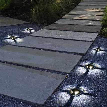 Brilagi - LED външно осветително тяло за настилка GROUNDRAY LED/1W/230V черно IP67