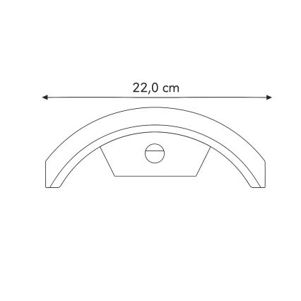 Brilagi - LED външно стенен осветител с сензор ARCELO LED/8W/230V IP54
