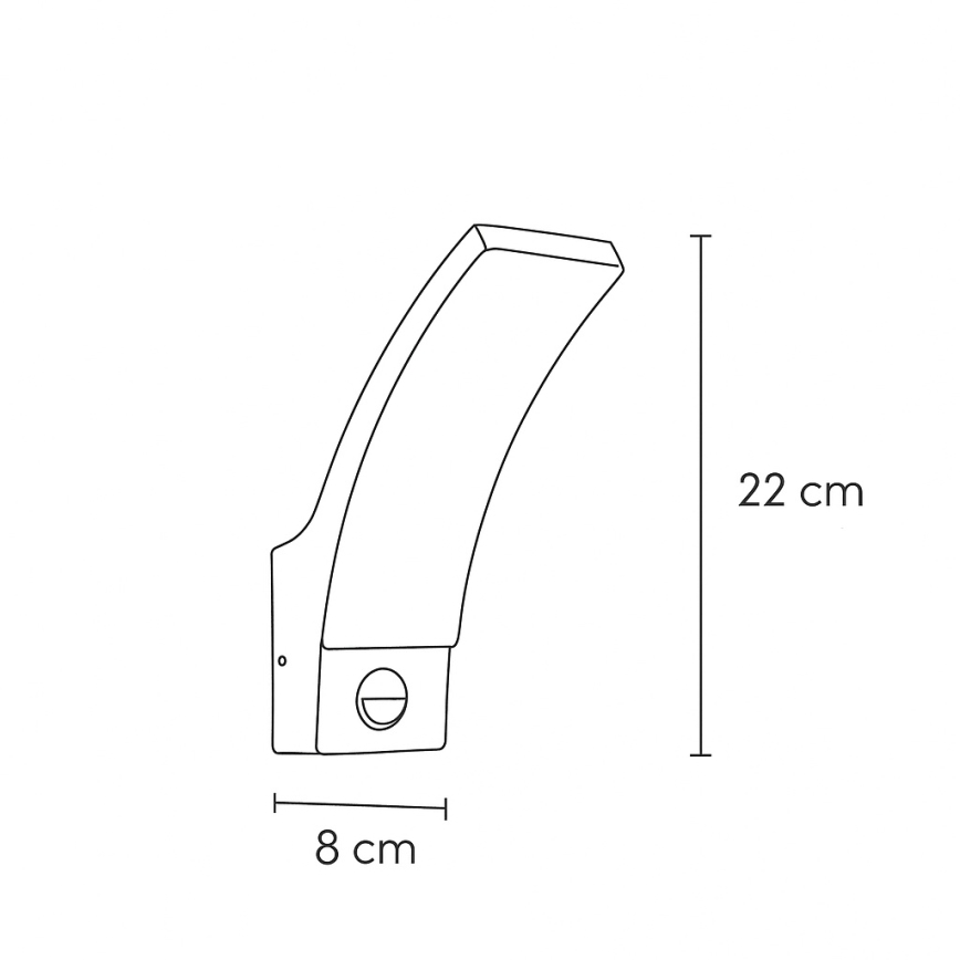 Brilagi - LED външно стенна лампа със сензор ARCELO LED/9W/230V IP44