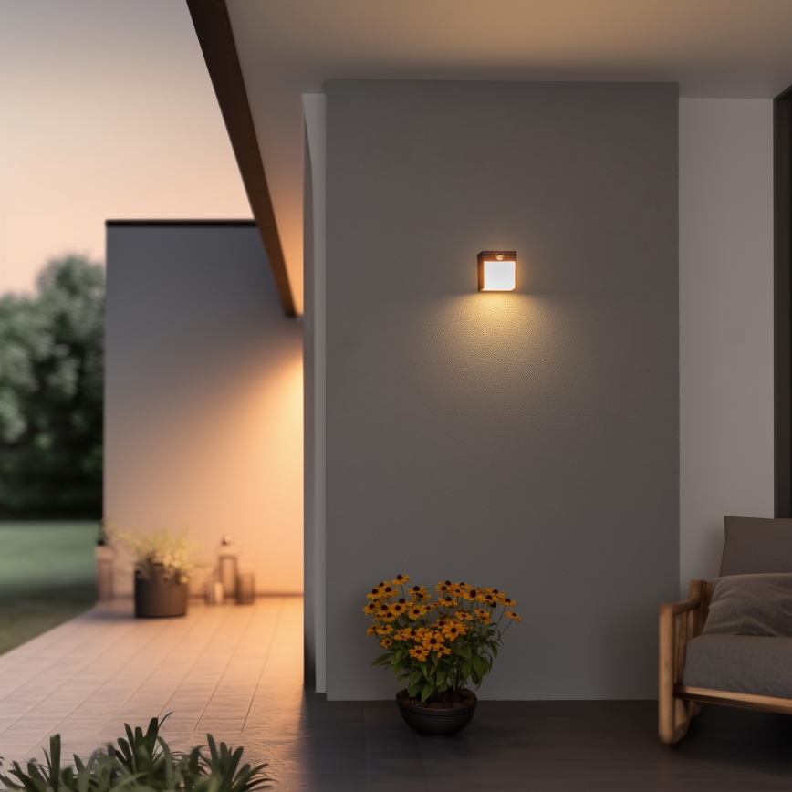 Brilagi - LED външно стенна лампа с сензор TERNI LED/12W/230V антрацит IP44