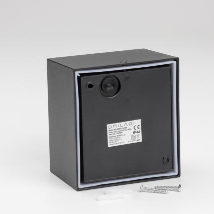 Brilagi - LED външно стенна лампа с сензор TERNI LED/12W/230V черна IP44