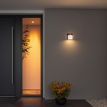 Brilagi - LED външно стенна лампа с сензор TERNI LED/12W/230V черна IP44