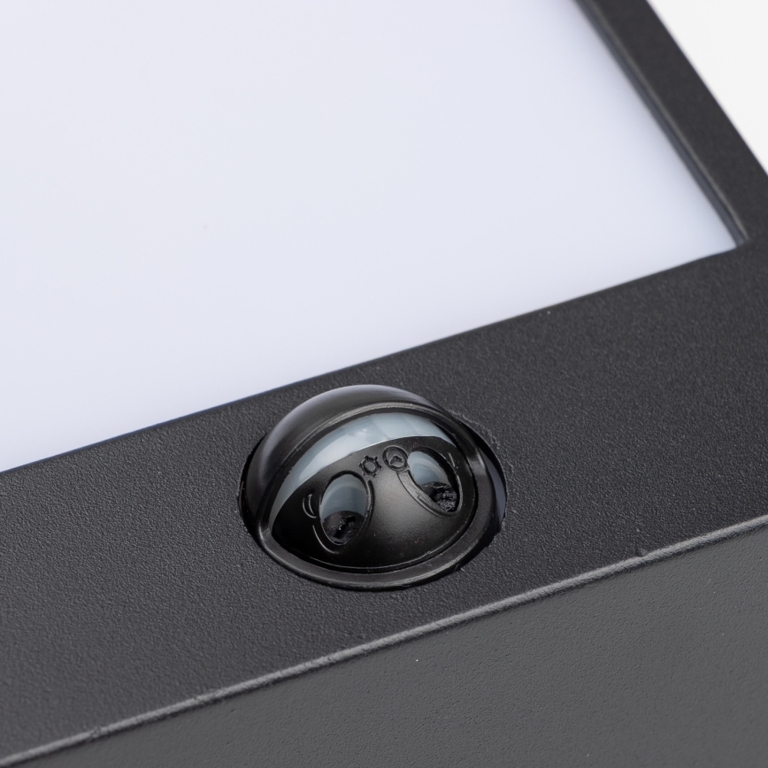 Brilagi - LED външно стенна лампа с сензор TERNI LED/12W/230V черна IP44