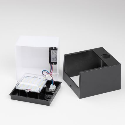 Brilagi - LED външно стенна лампа с сензор TERNI LED/12W/230V черна IP44