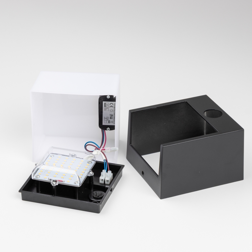 Brilagi - LED външно стенна лампа с сензор TERNI LED/12W/230V черна IP44