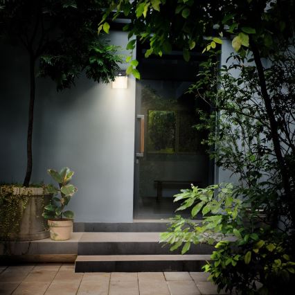 Brilagi - LED външно стенна лампа с сензор TERNI LED/12W/230V черна IP44