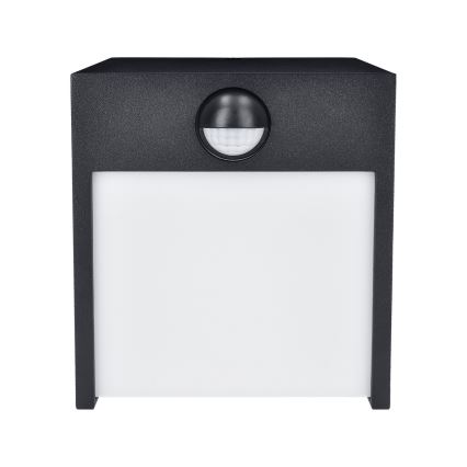 Brilagi - LED външно стенна лампа с сензор TERNI LED/12W/230V черна IP44