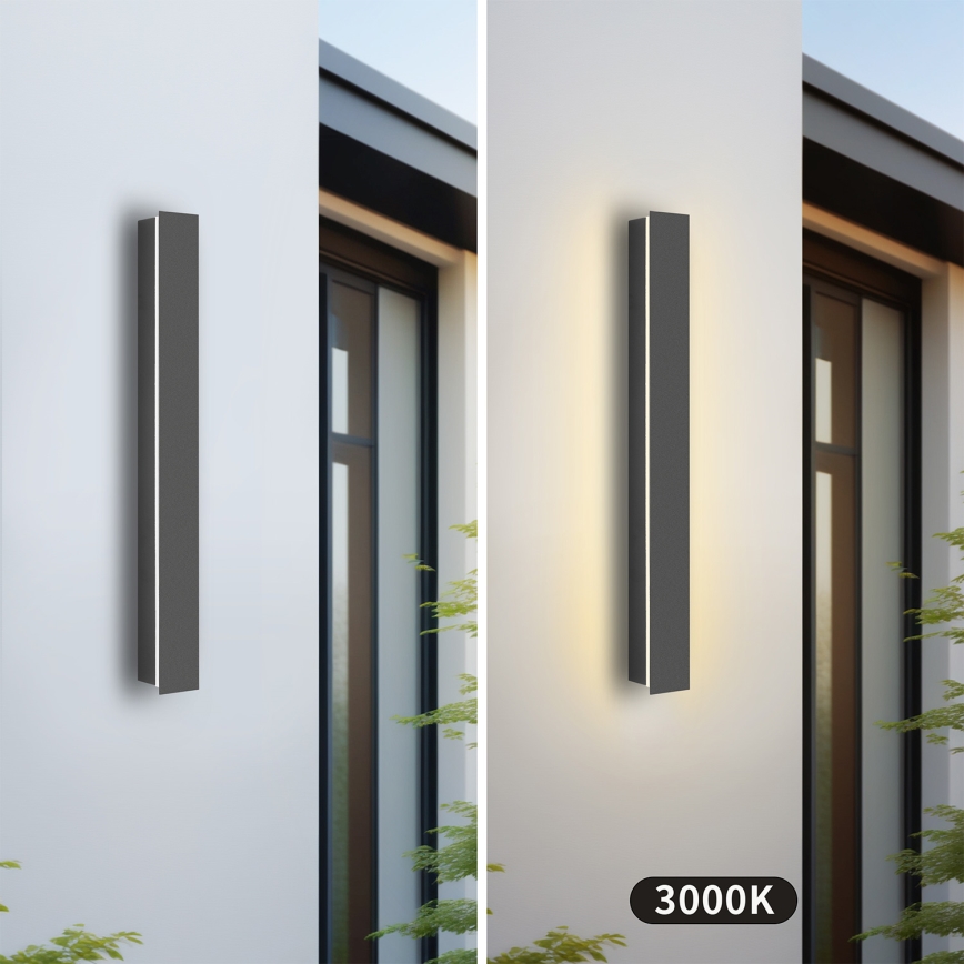 Brilagi - LED външно стенно осветително тяло LINEAR LED/12W/230V 3000K IP65 50 см антрацит CRI 90