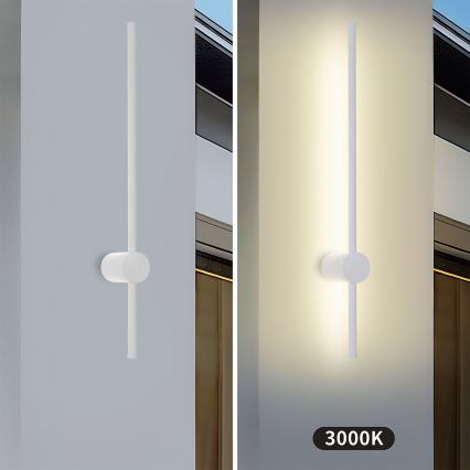 Brilagi - LED външно стенно осветително тяло AURA LED/12W/230V 3000K IP54 65 cm бяло CRI 90