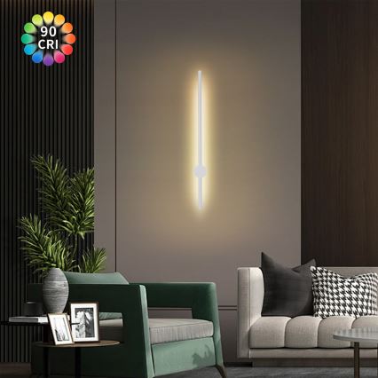 Brilagi - LED външно стенно осветително тяло AURA LED/12W/230V 3000K IP54 65 cm бяло CRI 90