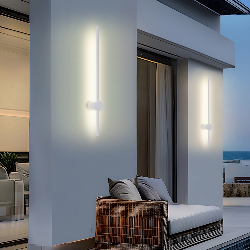 Brilagi - LED външно стенно осветително тяло AURA LED/12W/230V 3000K IP54 65 cm бяло CRI 90
