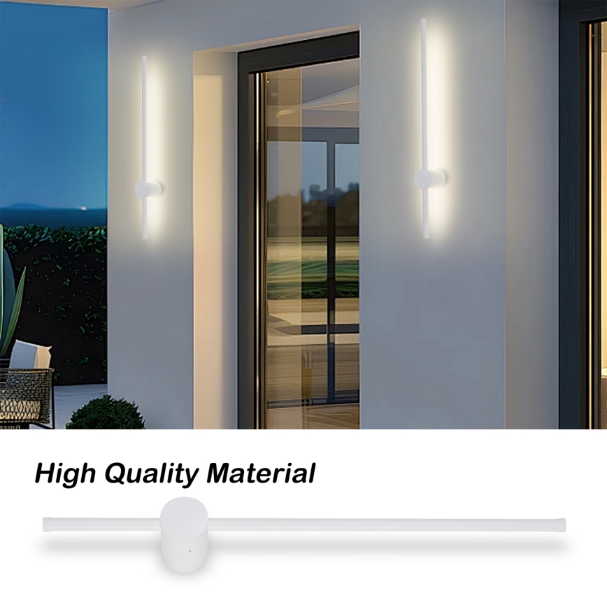 Brilagi - LED външно стенно осветително тяло AURA LED/12W/230V 3000K IP54 65 cm бяло CRI 90