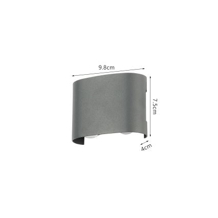 Brilagi - LED Външно стенна осветително тяло FLAREBOX LED/4W/230V антрацит IP65
