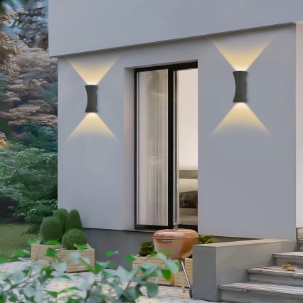 Брилаги - LED Външно стенна светлина BICON LED/10W/230V антрацит IP44