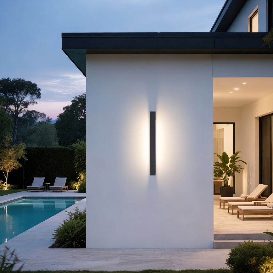 Brilagi - LED външно стенно осветително тяло AQUA LINE LED/12W/230V 45 cm IP44 антрацит CRI 90