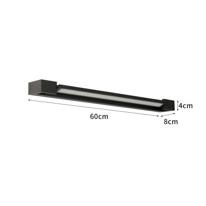 BRILAGI - LED Външно стенно осветително тяло AQUA LINE LED/18W/230V 60 cm IP44 черно CRI 90