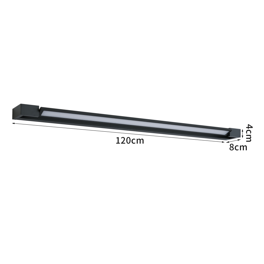 BRILAGI - LED външно стенно осветително тяло AQUA LINE LED/36W/230V 120 cm IP44 черно CRI 90