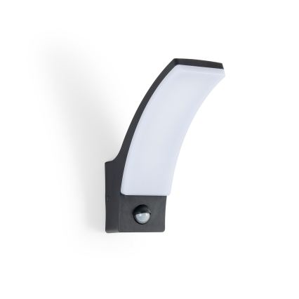 BRILAGI - LED външно стенно осветително тяло с датчик за движение и сумрак ARCELO LED/12W/230V IP65 черно
