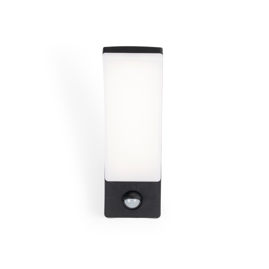 BRILAGI - LED външно стенно осветително тяло с датчик за движение и сумрак ARCELO LED/12W/230V IP65 черно