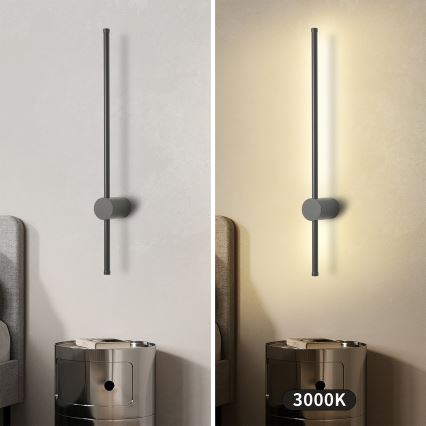 Brilagi - LED външно стенно осветително тяло AURA LED/12W/230V 3000K IP54 65 cm антрацит