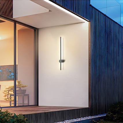 Brilagi - LED външно стенно осветително тяло AURA LED/12W/230V 3000K IP54 65 cm антрацит