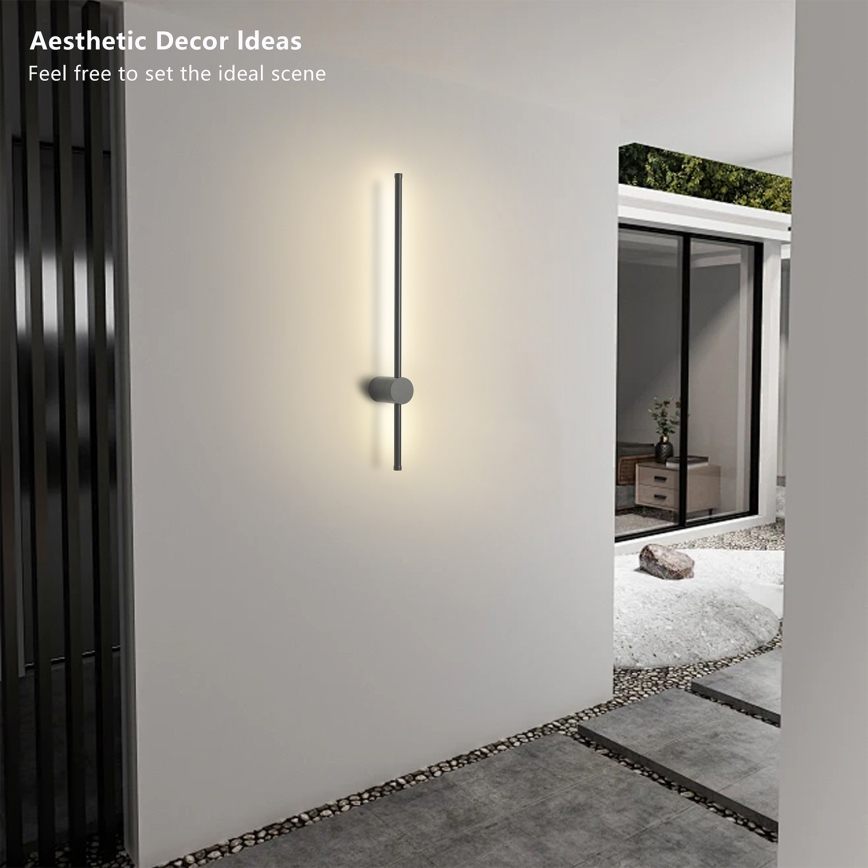 Brilagi - LED външно стенно осветително тяло AURA LED/12W/230V 3000K IP54 65 cm антрацит