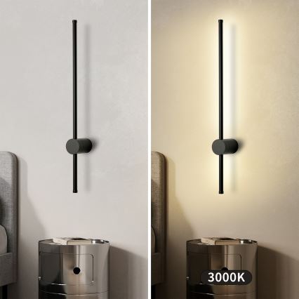 Brilagi - LED външно стенно осветително тяло AURA LED/12W/230V 3000K IP54 65 cm черно