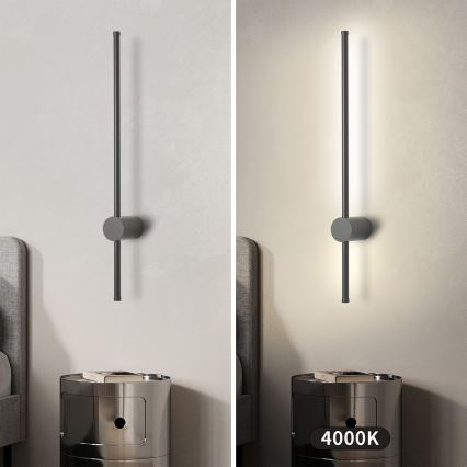 Brilagi - LED външно стенно осветително тяло AURA LED/12W/230V 4000K IP54 65 cm антрацит