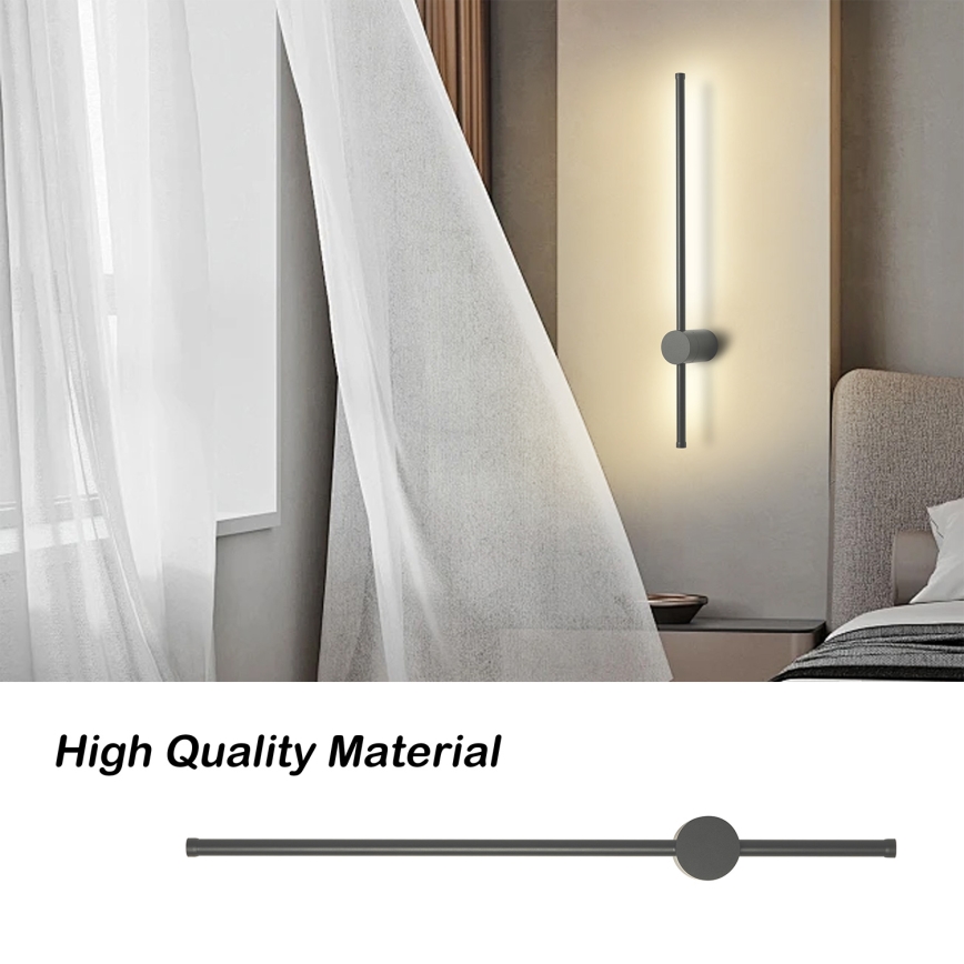 Brilagi - LED външно стенно осветително тяло AURA LED/12W/230V 4000K IP54 65 cm антрацит