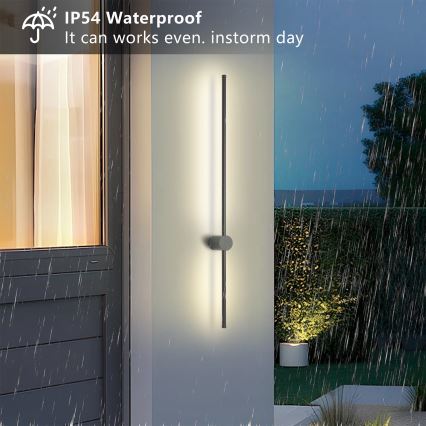Brilagi - LED външно стенно осветително тяло AURA LED/20W/230V 3000K IP54 97 см антрацит CRI 90