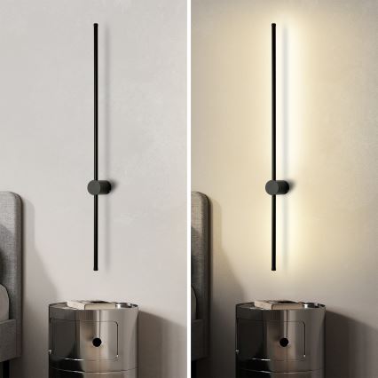 Brilagi - LED външно стенно осветително тяло AURA LED/20W/230V 3000K IP54 97 cm черно