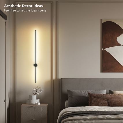 Brilagi - LED Външен стенен осветител AURA LED/20W/230V 4000K IP54 97 cm черен CRI 90