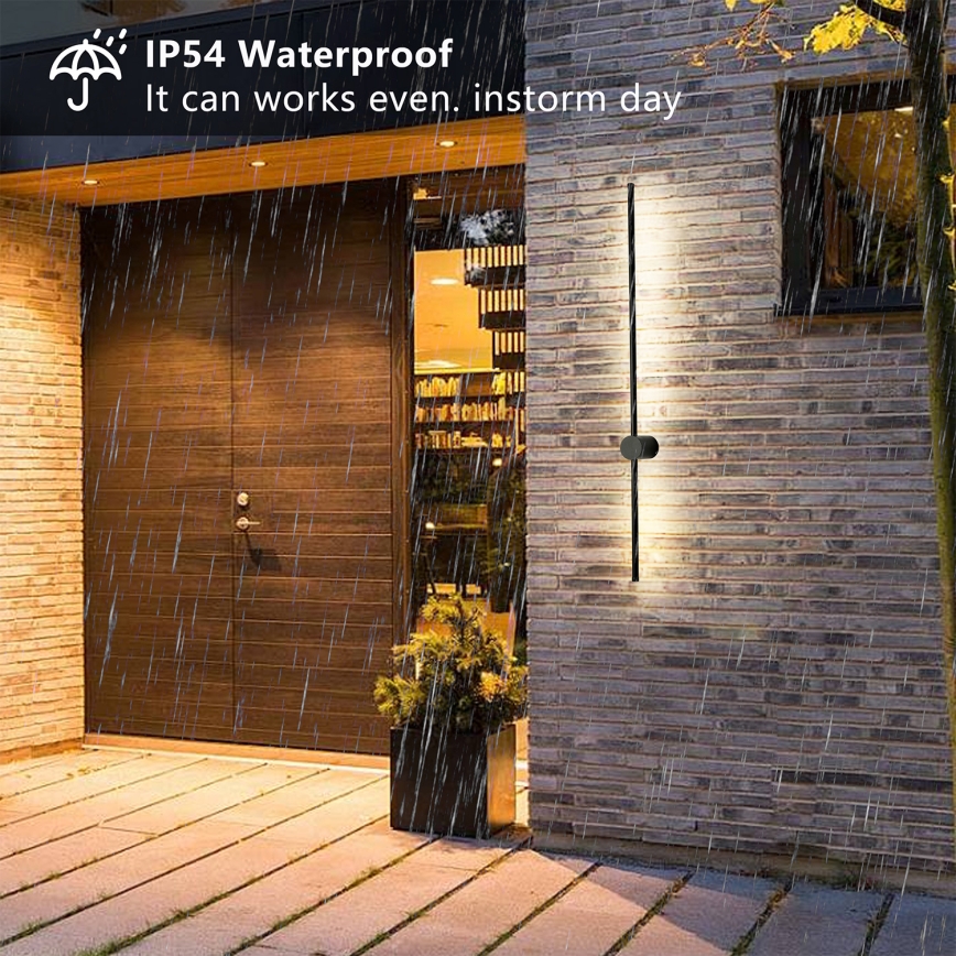 Brilagi - LED Външен стенен осветител AURA LED/20W/230V 4000K IP54 97 cm черен CRI 90