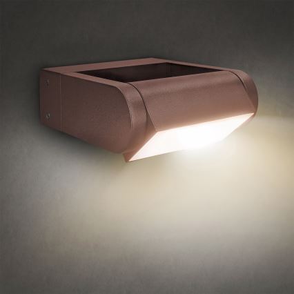 Brilagi - LED външно стенно осветително тяло CROTONE LED/7W/230V кафяво IP54