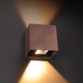 Brilagi - LED външно стенно осветително тяло CUBE LED/6W/230V кафяво IP54