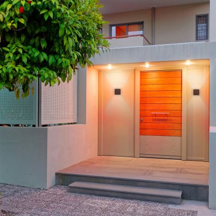 Brilagi - LED външно стенно осветително тяло CUBE LED/6W/230V кафяво IP54