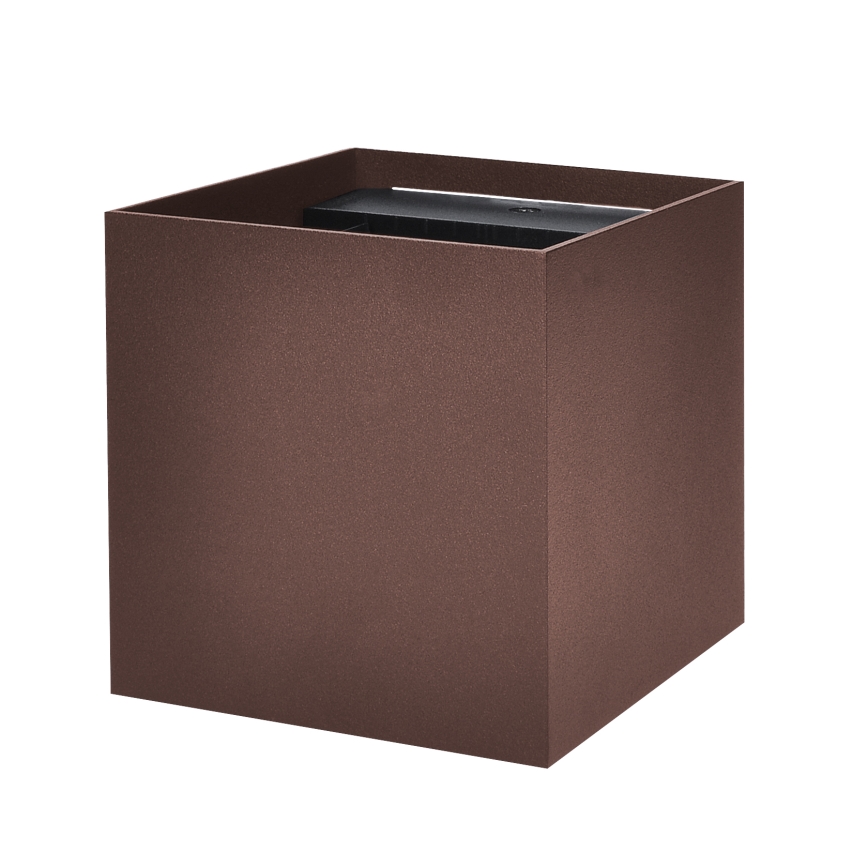 Brilagi - LED външно стенно осветително тяло CUBE LED/6W/230V кафяво IP54